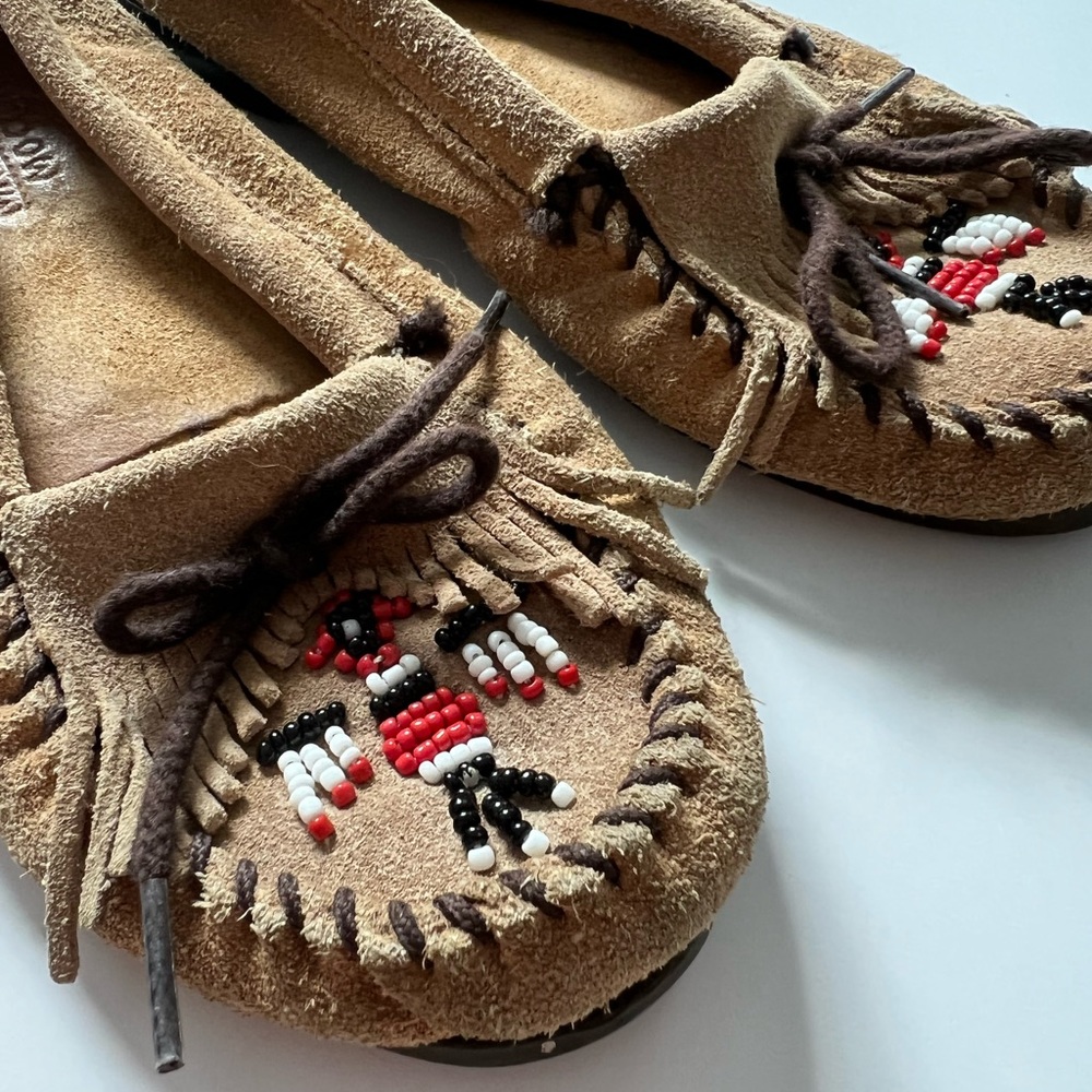 Minnetonka Beaded Moccasin Slippers